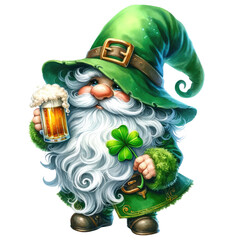 St. Patrick's Day Themed Gnome Illustration