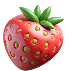 Obraz premium Strawberry isolated on white background. Realistic illustration.