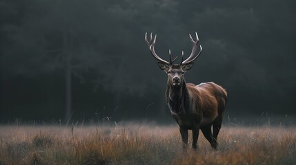 deer in the wild. Forest animal and wildlife concept.