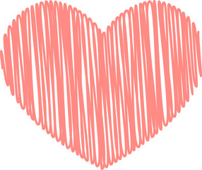 red scribble heart decoration