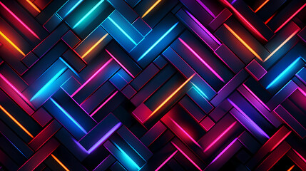 Abstract neon seamless background