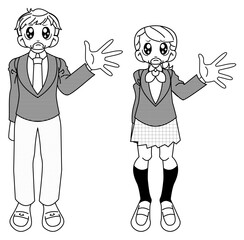 リアクションする学生