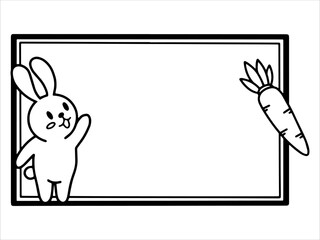 Easter Background with Frame Illustration
