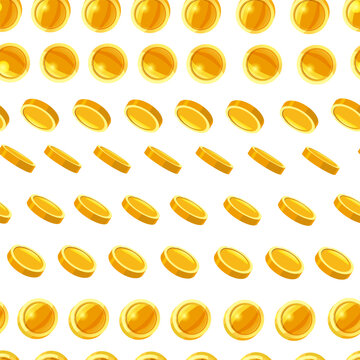 Gold coin animation sprites flip, rotate