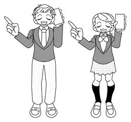 リアクションする学生