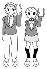 リアクションする学生