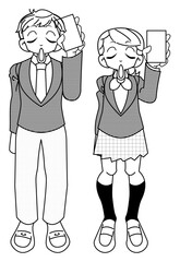 リアクションする学生