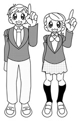 リアクションする学生