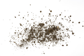 soil, dirt explosion isolated image