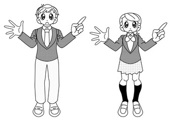 リアクションする学生