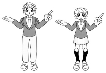 リアクションする学生