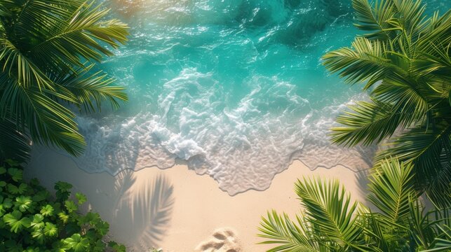 Serene Tropical Beach Paradise from Above