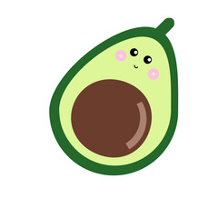 funny avocado fruit cartoon