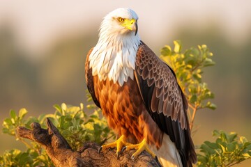 Fototapeta premium Majestic african fish eagle in its natural habitat during an unforgettable safari expedition
