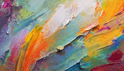 Vibrant Abstraction: Oil Painted Banner with Dynamic Color Blending"