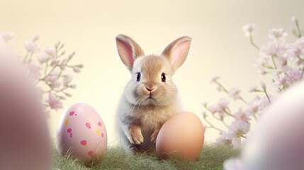 Naklejka na ściany i meble Bunny with easter egg