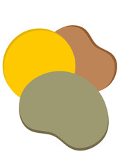 Brown yellow gray abstract wall decoration vecto