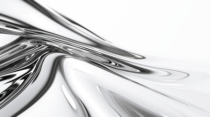 Abstract silver color background with wave line pattern, 3D illustration.