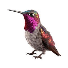 Fototapeta premium Annas Hummingbird PNG Cutout, Generative AI