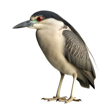 Black-crowned Night Heron PNG Cutout, Generative AI