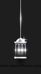 vector Islamic chrome lamp