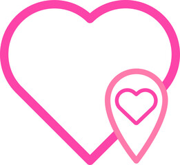 love location outline style