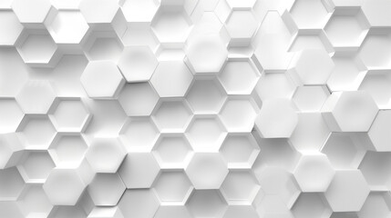 Hexagon Embossed abstract wallpaper white background.