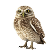 Naklejka premium Burrowing Owl PNG Cutout, Generative AI
