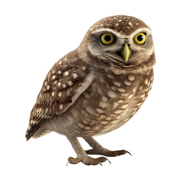 Burrowing Owl PNG Cutout, Generative AI