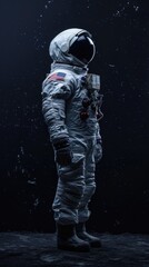 Astronaut background.  Vertical background  - obrazy, fototapety, plakaty