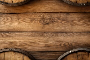 The rich texture of wooden planks and barrels, related to winemaking or storage.