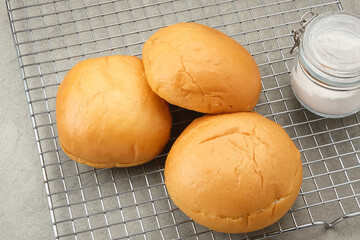 Roti Semir, sweet bread filled with sugar cream and chocolate sprinkles inside
