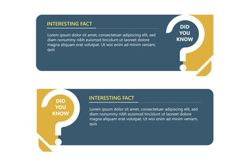 Did you know banner flat design template for education, business, advertising