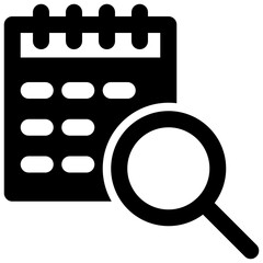 calender scan vector glyph icon
