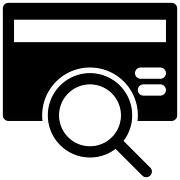 credit card scan vector glyph icon