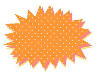 speech bubble with dots halftone