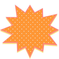 speech bubble with dots halftone