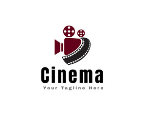 cinema movie solution logo icon symbol design template illustration inspiration