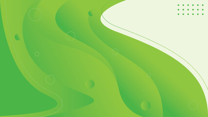 Abstract Wave line background green 