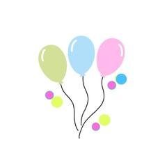 Colorful Balloon Bunch Design