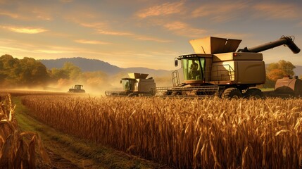 agriculture harvesting corn