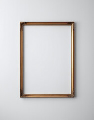 Empty frame on a wall mockup template blank picture frame