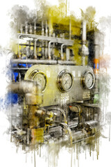 steel piping and gauges