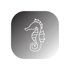 seahorse icon vector