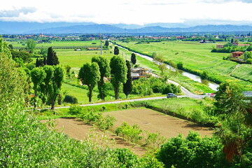 Country around the town of Vicopisano, Tuscany, Italy