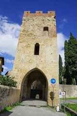 Tower of the Four Gates in Vicopisano, Tuscany, Italy