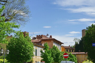 Fototapeta na wymiar Cavalca square in Vicopisano, Tuscany, Italy