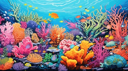 Obraz premium reef coral clipart