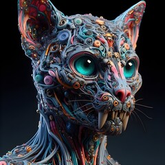 Top quality portraits and ultimate detailed 3D renderings of these incredibly charismatic and colorful animals. Generative AI.