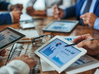 Business Analytics Team Reviewing Data